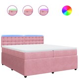 thumbnail of vidaXL Boxspringbett mit Matratze Rosa 200x200 cm Samt