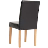 thumbnail of Juego de 4 sillas de comedor Silla de cocina Littau ~ polipiel, patas color negro claro
