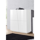 thumbnail of Web Furniture VEGA Madia Melaminico 120cm 4 Ante   Bianco Lucido