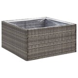thumbnail of vidaXL Pflanzkübel Grau 80x80x40 cm Poly Rattan