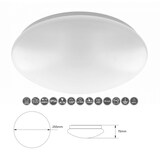 thumbnail of 12 Watt LED Decken und Wand Leuchte IP54 Feuchtraum weiß rund|Ø255 x 75 mm (BxH)|Neutralweiß|960 Lumen