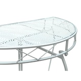 thumbnail of DanDiBo Konsolentisch Wandtisch Weiss 96313 Beistelltisch Metall 75 cm Gartentisch Halbtisch Tisch Halbrund Halbrundtisch Wandkonsole Konsole Wand
