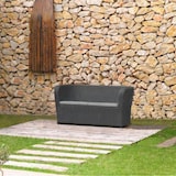 thumbnail of SHAF - Sofá de Jardín y Terraza Nova Color Grafito Sofá de 2 Plazas con Cojines 137,8 x 68,2 x 70,6 cm Fabricado con Plástico Reciclado