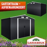 thumbnail of GARDEBRUK® XXL Gerätehaus Fundament Schiebetür Anthrazit Geräteschuppen