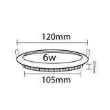 thumbnail of 6 watt LED Einbauleuchte einbaustrahler unterputz spot Panel Ultra Slim Rund Ø12 cm Neutralweiß
