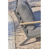 thumbnail of Salon de jardin 5 pl en alu anthracite et plateau composite effet bois - KOMMOS