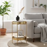 thumbnail of Desserte dorée 32x32x50cm