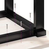 thumbnail of Décoshop26 - Esstisch im Industriedesign 70 x 70 x 75,5 cm massives Kiefernholz und Stahl DEC036793