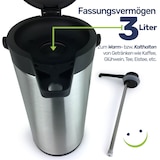 thumbnail of Edelstahl Airport Pumpkanne Thermoskanne Fassungsvermögen 3 Liter