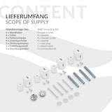 thumbnail of LuxeBath Badheizkörper Iron EM 600×1600 mm Weiß, Seitenanschluss, Thermostat Universal, Design Heizkörper Handtuchtrockner Handtuchheizung