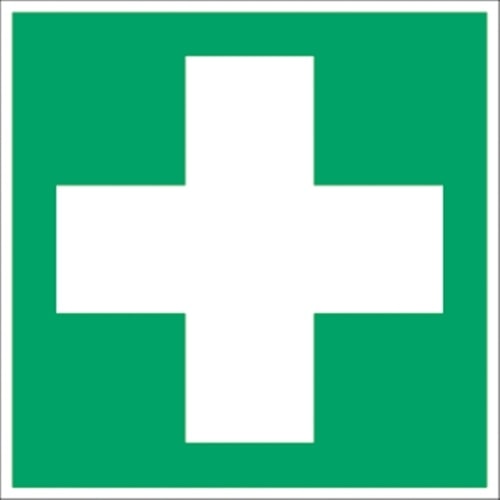 Aufkleber Erste Hilfe, ISO 7010, Folie, 100x100 mm