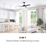 thumbnail of Klarstein Figo Deckenventilator 2-in-1 mit Deckenleuchte Ø 132 cm Schwarz 132