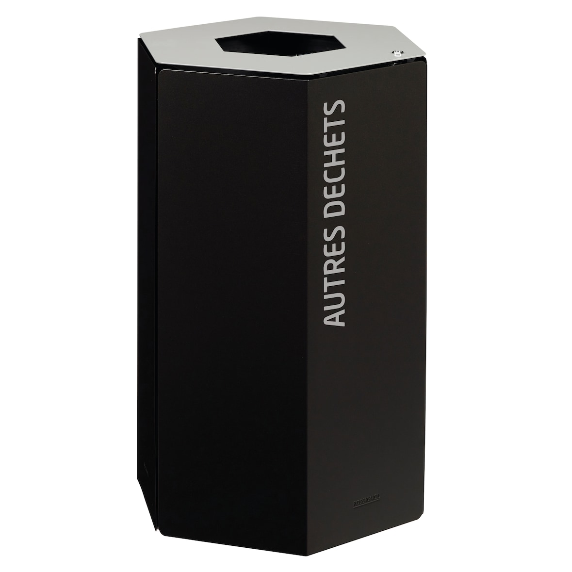 ROSSIGNOL Borne de tri avec seau 40L + serrure HEXATRI autres déchets gris manganèse