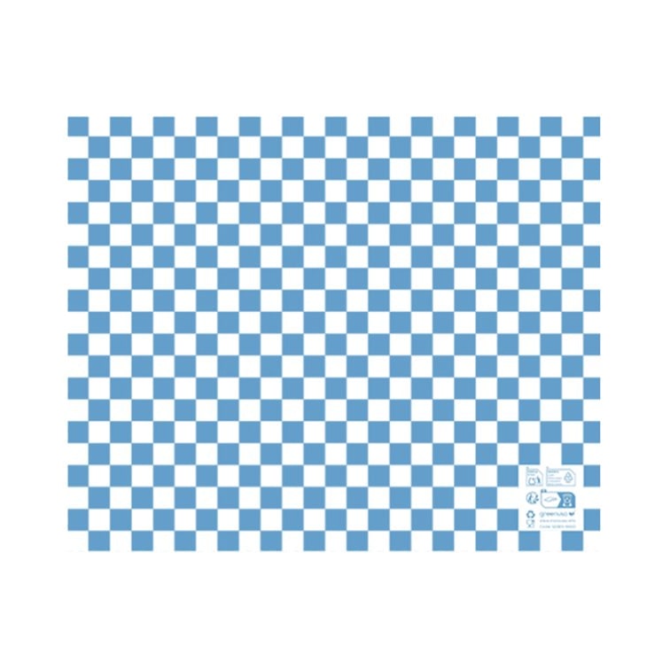 MONOUSO - Fettdichtes Einwickelpapier “Vichy” Blau 20x24,5cm (1.000 Stück)