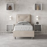 thumbnail of Letto Singolo contenitore imbottito 90x200 microfibra sabbia Appia