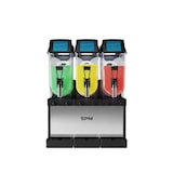 thumbnail of Máquina de tres cubas 12+12+12 litros 600X555X825 SORBY 3 negra para granizados sorbetes smoothies batidos