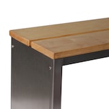 thumbnail of Parkbank, BxTxH: 150x30x40 cm, (D-Form) Edelstahl SZAGATO Made in Germany Sitzbank Metall Umkleidebank Parkbank wetterfest Parkbänke