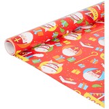 thumbnail of Sinterklaas Cadeaupapier - inpak pakket 5 x Rollen Sint - 1 x Zak van Sinterklaas - 20 x  Naam Stickers - 25 Meter Plakband incl. houder