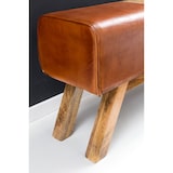 thumbnail of WOHNLING Sitzbank Turnbock Braun 120 cm Leder Springbock Klappfach Turnhocker