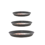 thumbnail of Mamù 3er-Set Tarteformen Ø 24/28/32 cm, antihaftbeschichtet, mit gewelltem Rand, Aluminium, PFOA-frei, hergestellt in Italien