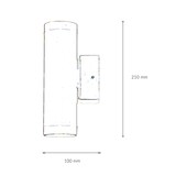 thumbnail of Licht-Erlebnisse Glanzvoller Wandspot Up Down aus Messing IP64 GU10 Außen Strahler Haus Terrasse Garten, LI2/1/0286