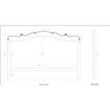 thumbnail of Tête de lit blanc cassé Apolline 173 cm -  Rectangle Bois Amadeus 173x4 cm