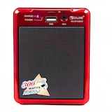 thumbnail of Micrófono megáfono con panel solar con amplificador de cabeza altavoz portátil (Rojo)
