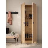 thumbnail of HERDASA, Zapatero alto en melamina NUX DUO, 175x70x24 roble dorado con puertas efecto vallado