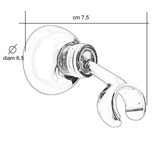 thumbnail of Supporto per doccia in ottone esterno stile tondo, con fissaggio