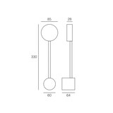 thumbnail of Eclipsia Weiße Wandleuchte - 325x85x64mm GX53 - Elegante Wandleuchte aus Metall