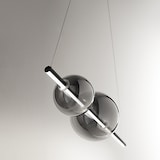 thumbnail of Ondaluce -  Fufi LED-Hängeleuchter aus Metall und geblasenem Glas von Ondaluce, 45 W, dimmbar, 3000 K, Schwarz