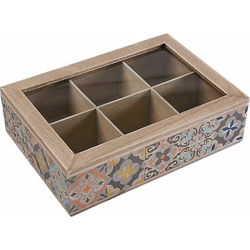 Caja para Infusiones Alfama Madera (17 x 7 x 24 cm)