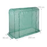 thumbnail of Relaxdays Tomatengewächshaus, rundes Dach, mit Tür, Tomatenhaus aus Stahl und Folie, UV-beständig, HBT: 170x80x200, grün