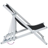 thumbnail of vidaXL Strandstühle 2 Stk. Klappbar Schwarz Aluminium und Textilene