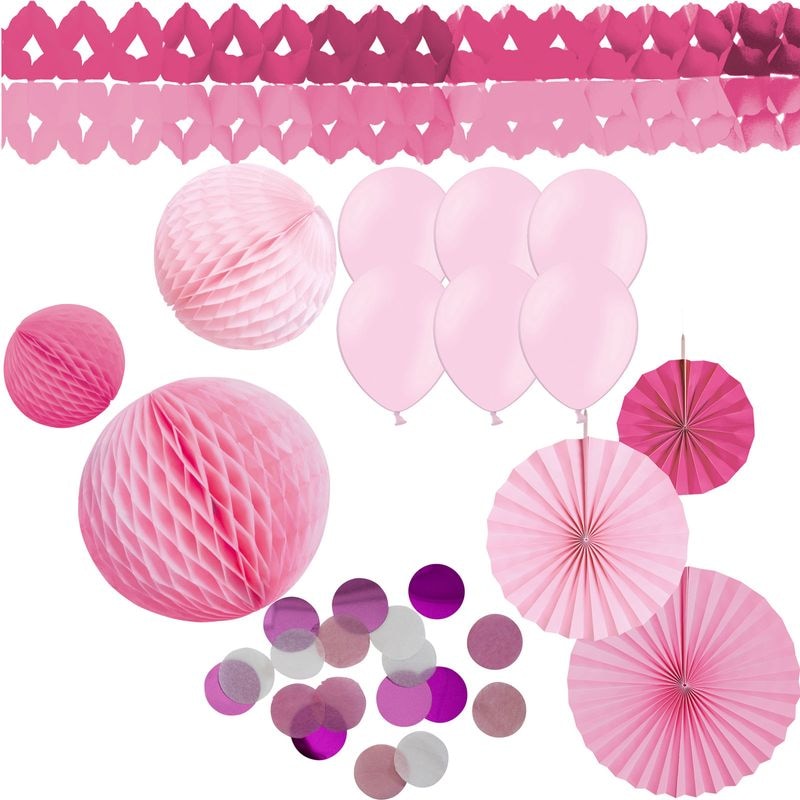 Rosa Party Deko Set Geburtstag Kindergeburtstag pink