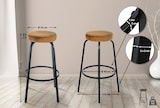 thumbnail of DELUKE® Barhocker KOELN - Coffee, Samt | Barhocker ohne Lehne Barstuhl Tresenhocker Tresenstuhl Kneipenhocker Kneipenstuhl