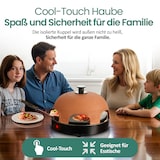 thumbnail of Emerio Pizzarette Original PO-115984 – 1200W – Pizzaofen für 6 Personen – Handgefertigte Terrakotta-Kuppel – Pizza Ofen – 6 Backspachteln - Cool Touch
