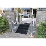 thumbnail of Securit® Classic Afzetpaal - Chroom - Platte kop - Complete set voet + paal - 100cm