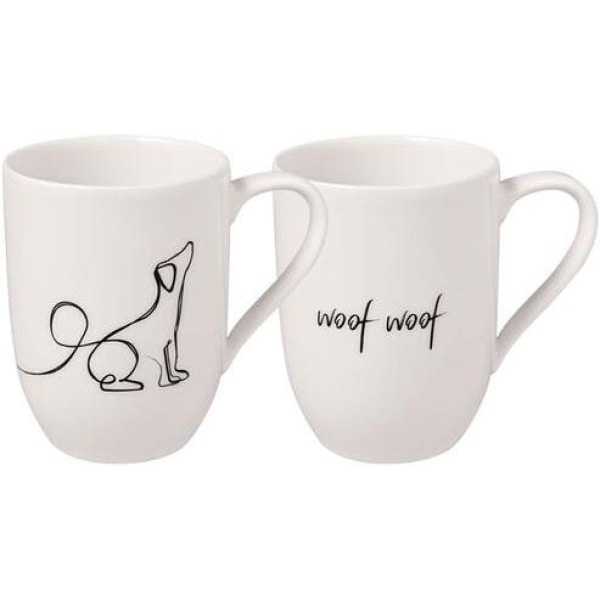 Villeroy & Boch Statement Becher mit Henkel "Dog" Set 2tlg.