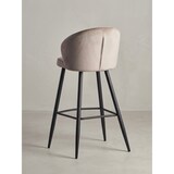thumbnail of Barhocker `Adige`: Skandinavisches Design, Samtbezug, Metallbeine, 110 kg Belastung, Beige Farbe. Beige, 56x53x103 cm | Kadima Design