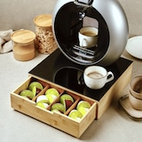 thumbnail of KESPER Schublade  Kaffee-Kapseln, Farbe: natur / schwarz, Material: Bambus /Glas, L: 30cm B: 31cm H: 10cm