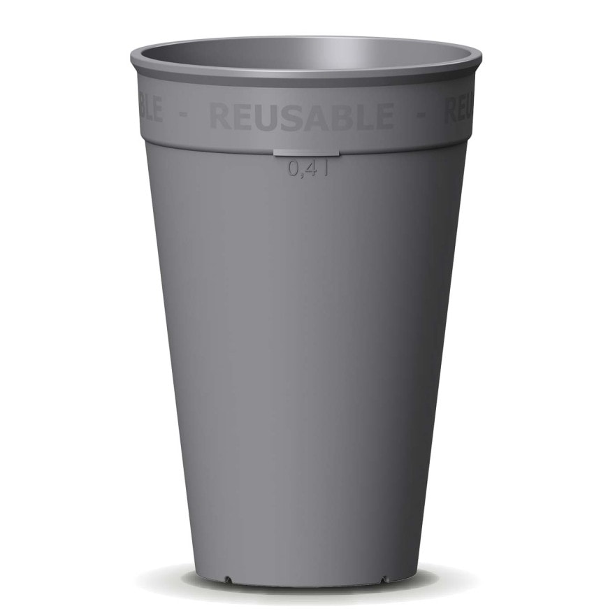 252x Coffee to go Becher grau 0,4 l - 511 ml