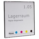 thumbnail of Kairo Easy Türschilder 150 | Grau | 150x150mm | entspiegelte Abdeckung | selbstklebend | Büroschild | Türschild Büro