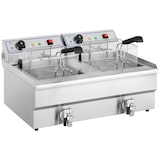 thumbnail of Royal Catering Elektro-Doppel-Fritteuse - 2 x 16 L - 12 000 W - 400 V - Ablasshahn -
