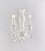 thumbnail of Cascina - Wandleuchte aus Holz und weiß lackiertem Eisen im Shabby-Look, 2 Lichter .25 - P.18 - BL265-AP2-BCO