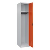 thumbnail of C+P Spind Classic PLUS, 1 Abteil, HxBxT 185x40x50cm, Zylinderschloss, Hellgrau/Reinorange von PROREGAL