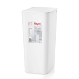 thumbnail of Rayen Badezimmer-Abfalleimer mit Deckel, 9 Liter Fassungsvermögen, weiß, PP, Maße: 22 x 16 x 33 cm