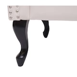 thumbnail of Pouf poggiapiedi ottomano stile vittoriano Chesterfield ecopelle bianco