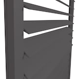 thumbnail of 4er-Set Aluminium Schiebetür für Pergola HWC-L46, Terrassenüberdachung, Lamellenpaneel Modul, 206x369cm ~ anthrazit