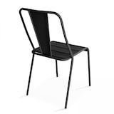 thumbnail of Set di tavolo rotondo e 2 sedie da bistrot in metallo grigio - Oviala